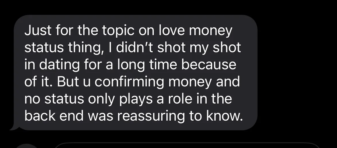 Dating coaching client result 4: real text conversation screenshot